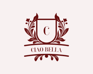 Floral Shield Luxury logo design