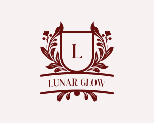 Floral Shield Luxury logo design