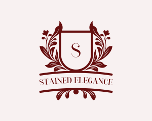 Floral Shield Luxury logo design