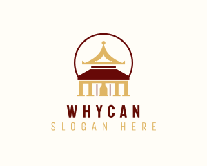 Pagoda Temple Structure Logo