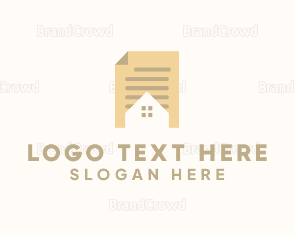 House Paper Document Logo