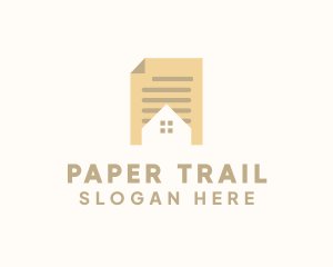 Document - House Paper Document logo design