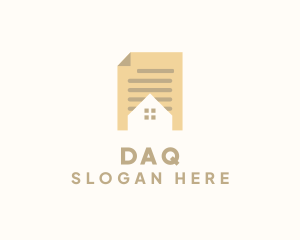 Apartment - House Paper Document logo design