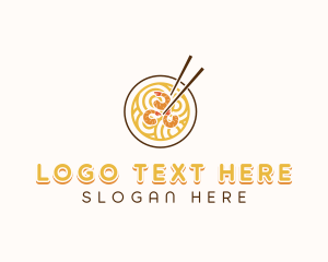 Shrimp Cocktail - Shrimp Noodle Soup logo design