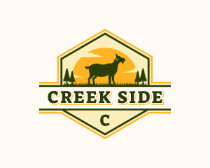 Goat Pasture Livestock logo design