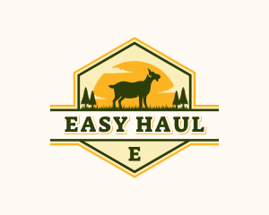 Goat Pasture Livestock logo design