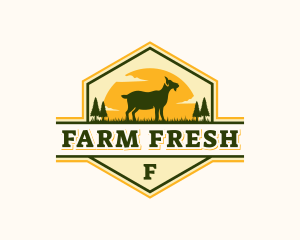 Goat Pasture Livestock logo design