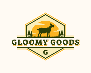 Goat Pasture Livestock logo design