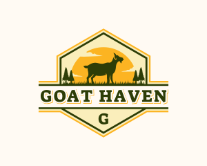 Goat Pasture Livestock logo design