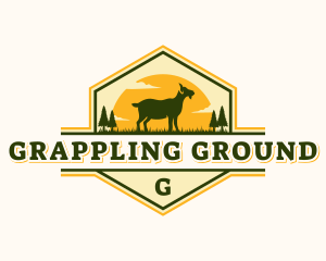 Goat Pasture Livestock logo design