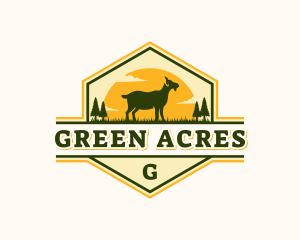 Goat Pasture Livestock logo design