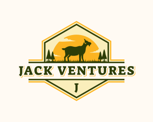 Goat Pasture Livestock logo design