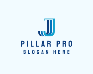 Finance Marketing Pillar Letter J logo design