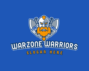 Warrior Axe Soldier logo design