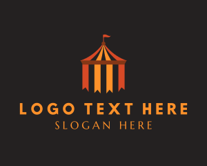 Event Rental - Ribbon Funfair Tent logo design