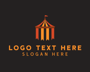 Booth - Ribbon Funfair Tent logo design