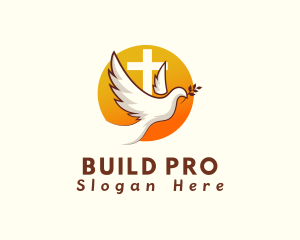 Basilica - Holy Cross Dove logo design