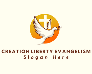 Holy Cross Dove logo design