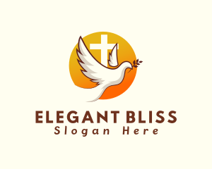 Basilica - Holy Cross Dove logo design