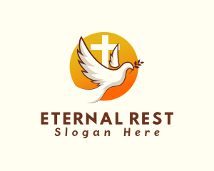 Cemetery - Holy Cross Dove logo design