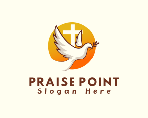 Praise - Holy Cross Dove logo design