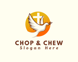 Praise - Holy Cross Dove logo design