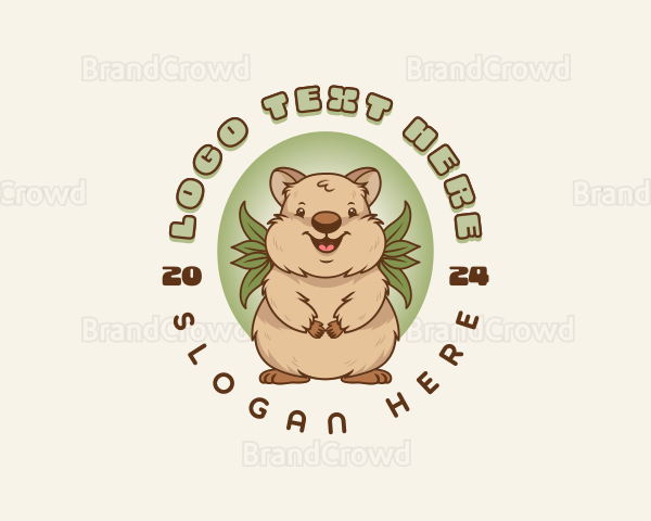 Cute Quokka Animal Logo