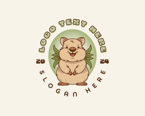 Cute Quokka Animal Logo