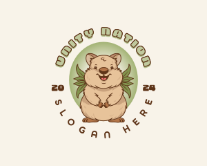 Cute Quokka Animal logo design