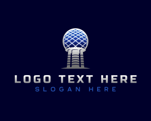 Tower - Observatory Sphere Tower logo design