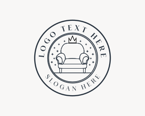 Lounge - Crown Sofa Couch Furniture logo design