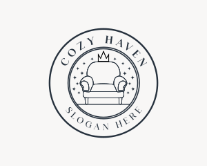 Crown Sofa Couch Furniture logo design