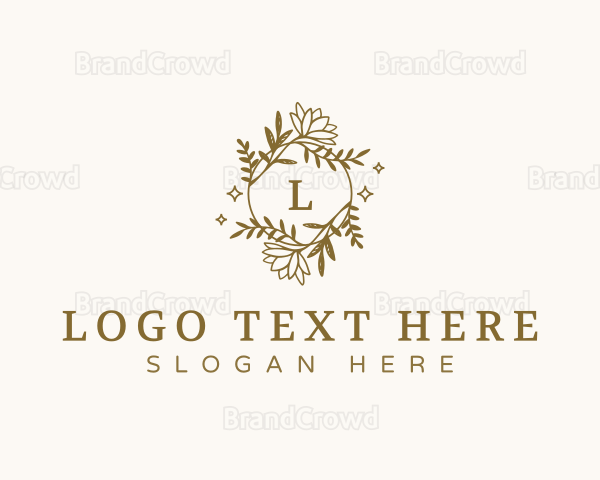 Floral Wreath Garden Logo