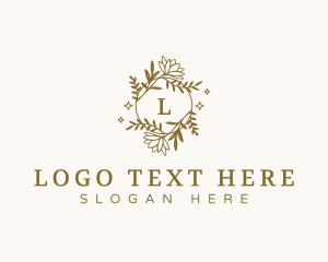 Dahlia - Floral Wreath Garden logo design