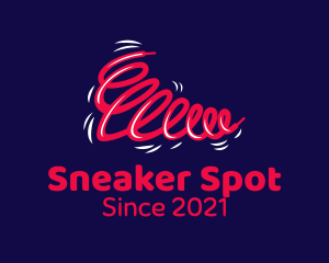Kicks - Shoelace Sneakers Shoe logo design