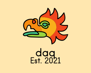 Cultural - Monoline Colorful Bird logo design