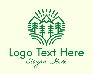 Tourist Spot - Hills Forestry Peak logo design