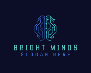 Science - Brain Tech Ai logo design