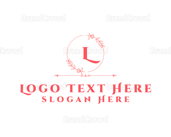 Floral Feminine Wreath Logo