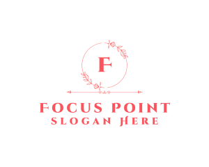 Floral Feminine Wreath logo design