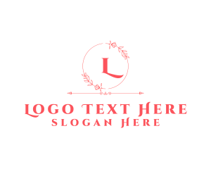 Serif - Floral Feminine Wreath logo design