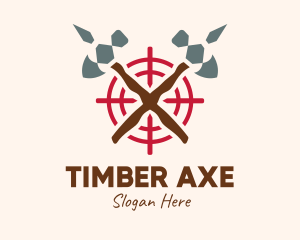 Axe Target Hunting  logo design