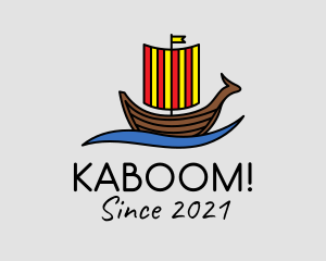 Barbarian - Viking Sail Boat logo design