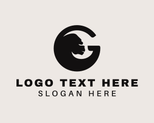Wildlife Center - Gorilla Animal Letter G logo design