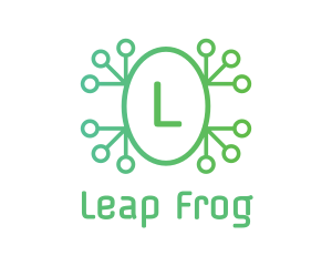 Frog - Green Tech Frog logo design