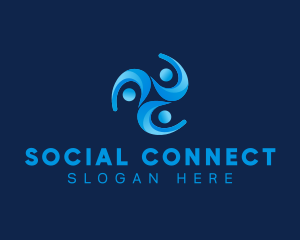 Social - Teamwork Social Leadership logo design