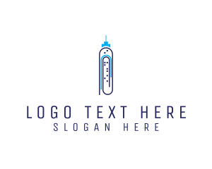 Modern - Paper Clip Tower logo design
