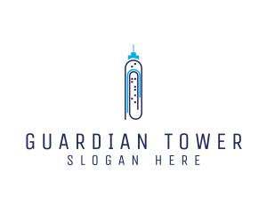 Paper Clip Tower logo design