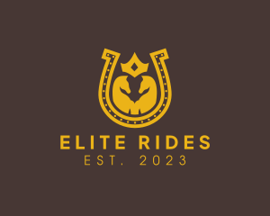 Horseback Riding Horseshoe logo design