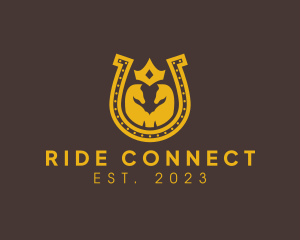 Horseback Riding Horseshoe logo design